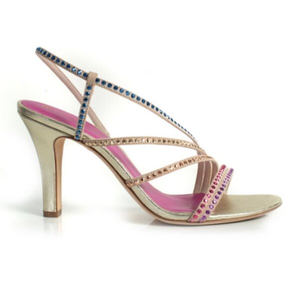 💕TRINA TURK💕 Jazzy Nights Heel ~ Rhinestones Size 10 New In Box - Picture 4 of 5